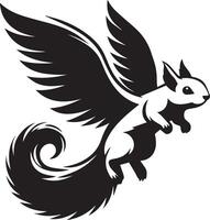 Flying Squirrel silhouette illustration bundle and white background vector
