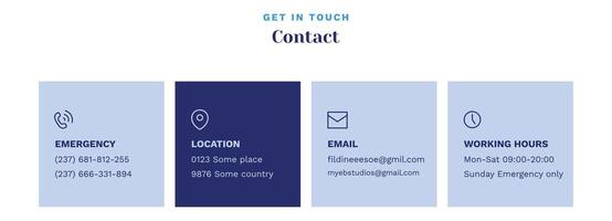 Contacts section Get in touch website template vector