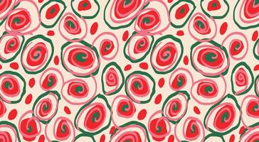 Colorful abstract seamless pattern with unique swirl organic shapes. hand drawn irregular shape circular. Contemporary background ornament for print vector