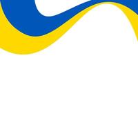 Blue and yellow abstract corner frame, isolated on clean background. Photo frame in the colors of the Ukrainian flag. Empty border for the Independence day of Ukraine. illustration. vector
