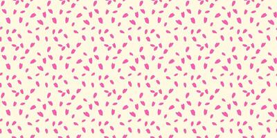 Simple polka dots, drops, spots seamless pattern. Creative pink tiny random snowflakes, circles print on a light background. hand drawn sketch. Contemporary minimalist ornament vector