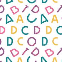 Fun, Colorful Alphabet Pattern Background vector
