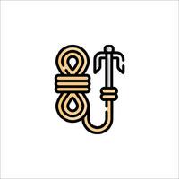 A rope and hook icon on a white background vector