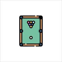 Billiard table icon, flat style illustration vector