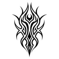 Tribal Tattoo Design with Sharp and Flowing Black Lines vector