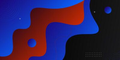Modern premium colorful wavy abstract background with soft red, blue and black gradient in the background. eps10 vector