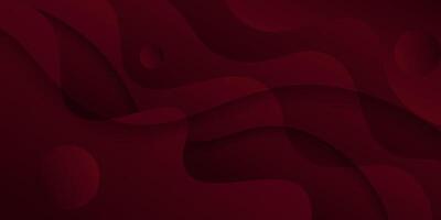 Colorful geometric wave background. Dark red elements with liquid gradient pattern. Dynamic shape composition. vector