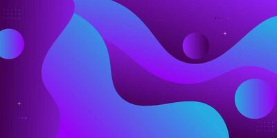 Abstract purple and blue geometric 3D background. Wave color background with circle pattern design. Fluid shape composition. eps10 vector