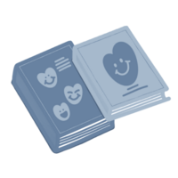Stack of books. Bookstore, library icon for stickers with books and reading on transparent background. png