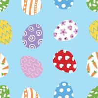 easter seamless texture with eggs vector