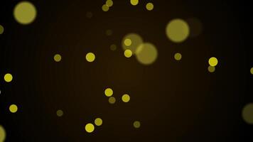 Abstract Gold blurry bokeh background with light particles on dark background video