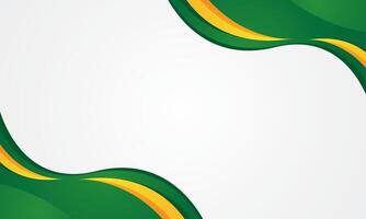 Abstract green wavy gradient banner background vector