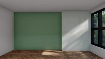 render empty interior room shadow wall space background mock up architecture sunlight. empty home modern window light floor design apartment white house indoor. blank minimal concept backdrop video