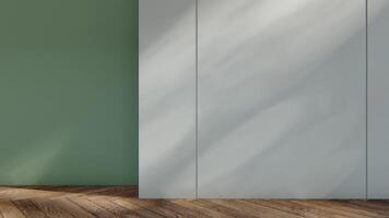3d empty interior room shadow wall space background mock up architecture sunlight. empty home modern window light floor design apartment white house indoor. blank minimal concept backdrop video