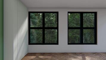 the empty interior room shadow wall space background mock up architecture sunlight. empty home modern window light floor design apartment white house indoor. blank minimal concept backdrop video