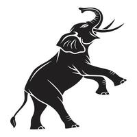Minimalist Elephant Silhouette Design for Creative Projects vector