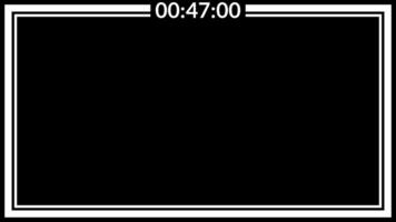 50 seconds countdown timer with a white frame and a countdown timer reading suitable for countdowns, digital presentations, and time related concepts video