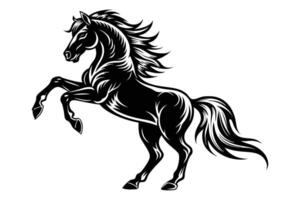 Galloping Horse in Motion Speed and Strength in Nature vector