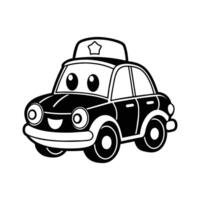 Police car art silhouette vector