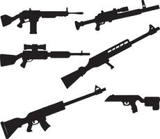 Weapons gun icon set design image vector