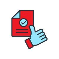 approve icons isolated on White Background. colours vector