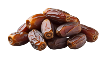 pile of fresh medjool dates on isolated background, glossy dried dates with wrinkled texture, organic sweet fruit rich in fiber and nutrients, natural dried fruit for snacking and baking png