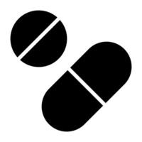 Simple Vitamin glyph icon. The icon can be used for websites, print templates, presentation templates, illustrations, etc vector