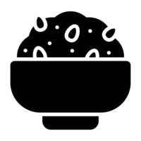 Simple Breakfast glyph icon. The icon can be used for websites, print templates, presentation templates, illustrations, etc vector