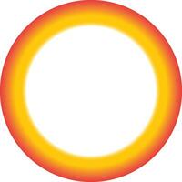 Circle with gradient red and yellow vector