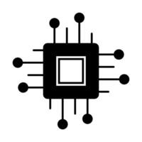 Computer chip technology vector
