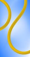 Abstract background with yellow curved lines and blue sky vector