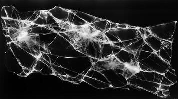 Broken glass surface isolated on black background. 7 photo