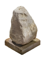 realistic 3d render of an ancient weathered stone on a base platform, on isolated background png