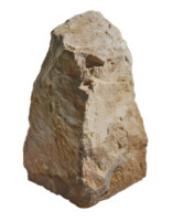 realistic of a 3d render of an ancient weathered stone on isolated background png