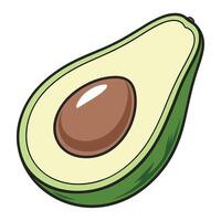 an avocado is shown in a cartoon vector