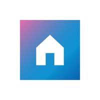 Home icon design with gradient vector