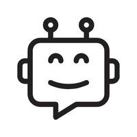 AI chat robot icon design vector