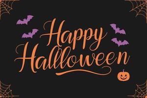 Halloween-Themed Typography with Hand-drawn Elements and Spooky Illustrations vector
