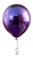 A purple balloon with a silver string png