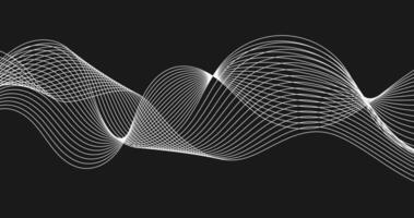 Abstract wave element for design. Digital frequency track equalizer. Stylized line art background vector