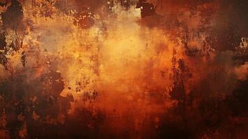 Textured abstract art in warm hues. The image captures the interplay of light and shadow, revealing depth and character in the rich colors. photo