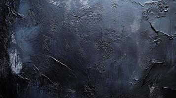 Abstract expressionism with brushstroke textures in monochromatic dark and light blues and grays with hints of whites to create light. photo
