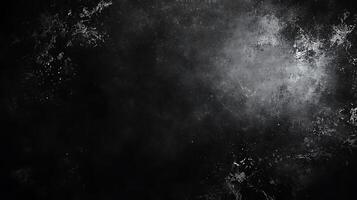 Abstract black and white grunge texture background with an old cracked paint wall effect and a distressed urban concept design. photo