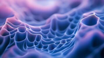 Abstract, softly illuminated curves and interconnected cells creating an organic, net-like visual. photo