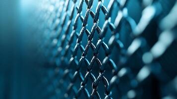 A mesmerizing close-up of a metallic mesh, its intricate patterns catching the light, creating a captivating play of shadows and reflections. photo