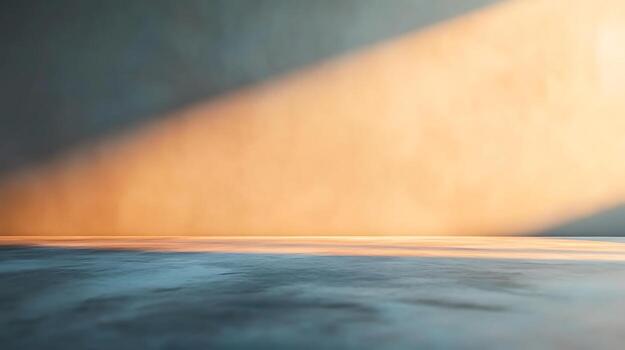 Sunlit Surface Golden light and shadow dramatically define the abstract space with a soft, ethereal quality, perfect for a background element. photo
