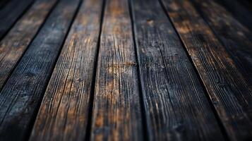Wooden planks create a rustic, textured surface. The deep colors and grain patterns add depth and character. A timeless backdrop. photo