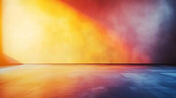 Abstract color gradient backdrop with texture, creating a vibrant, immersive atmosphere and sense of transition and depth. photo