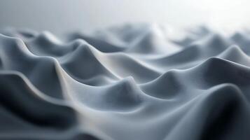 Abstract, undulating hills in soft grayscale hues with gentle shadows, evokes serenity and depth. The seamless waves create a calming visual. photo