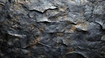 Detailed stone texture with rough, jagged edges and gold flecks, reminiscent of a mountain face or natural rocky formation. photo